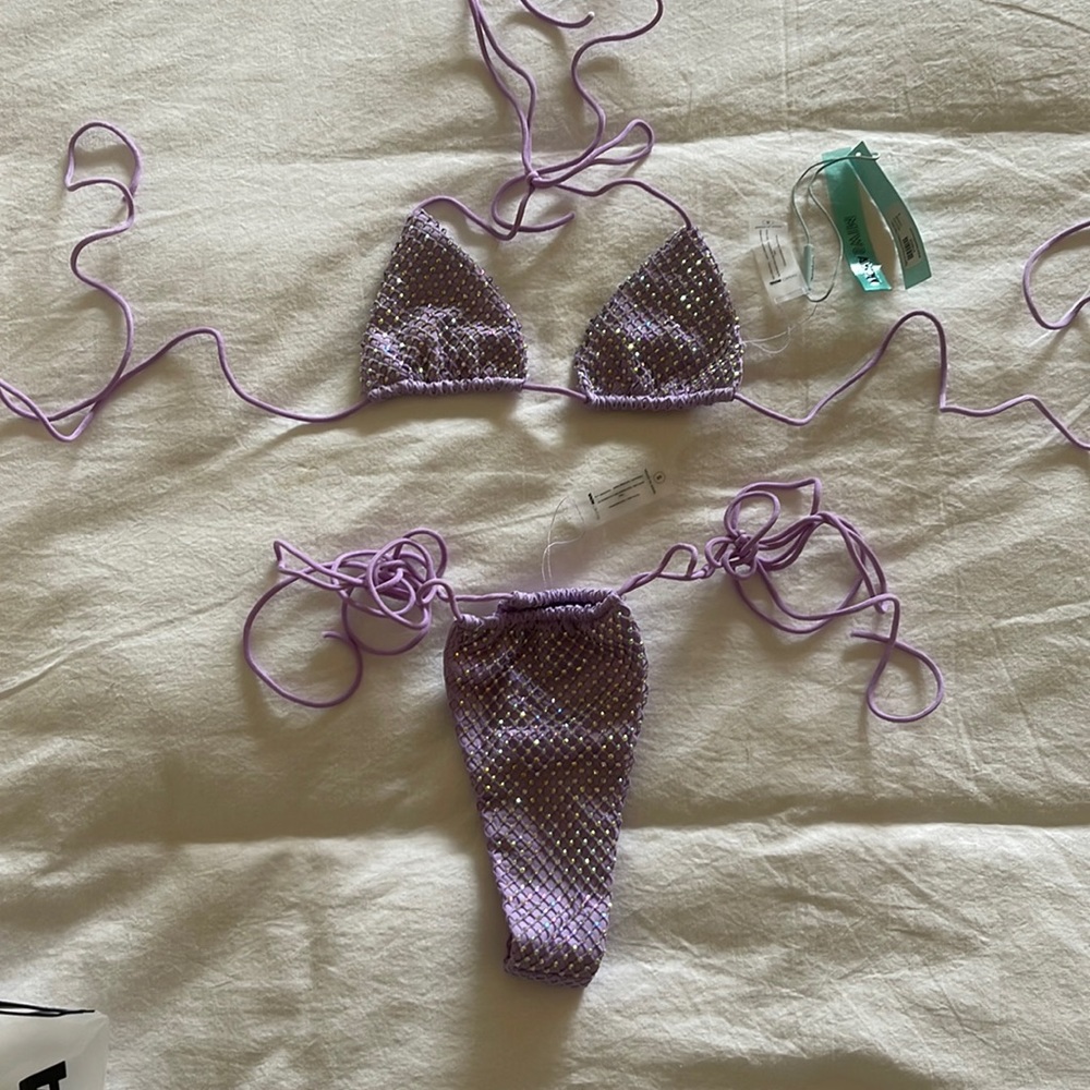 Brand new with tags rhinestone nova swim two piece bikini